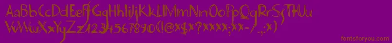 Police DK Deco Pimp – polices brunes sur fond violet