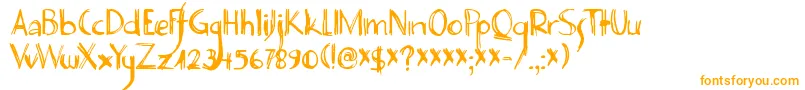 DK Deco Pimp Font – Orange Fonts on White Background