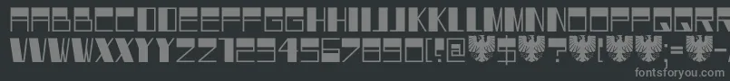 フォントDK Dortmunder Ecke – 黒い背景に灰色の文字