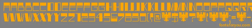 DK Dortmunder Ecke Font – Orange Fonts on Gray Background