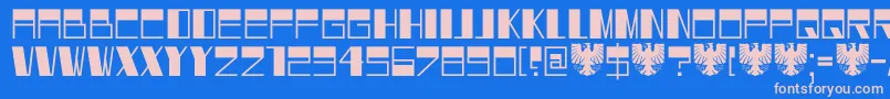 DK Dortmunder Ecke Font – Pink Fonts on Blue Background