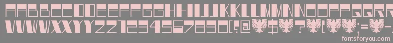 DK Dortmunder Ecke Font – Pink Fonts on Gray Background
