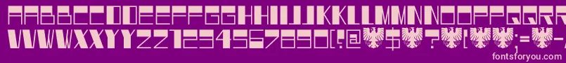 DK Dortmunder Ecke Font – Pink Fonts on Purple Background