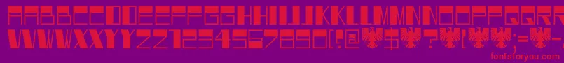 DK Dortmunder Ecke Font – Red Fonts on Purple Background