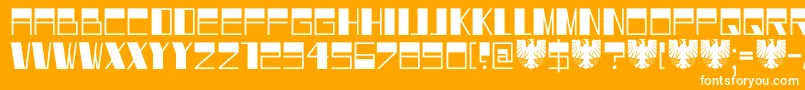 DK Dortmunder Ecke Font – White Fonts on Orange Background