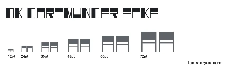 Размеры шрифта DK Dortmunder Ecke