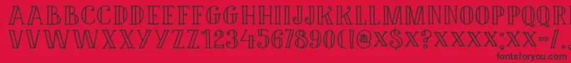 DK Douceur Font – Black Fonts on Red Background