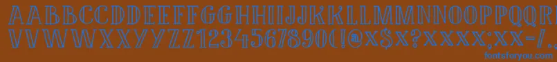 DK Douceur Font – Blue Fonts on Brown Background