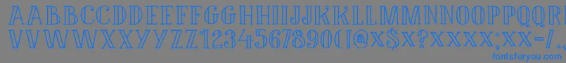 DK Douceur Font – Blue Fonts on Gray Background