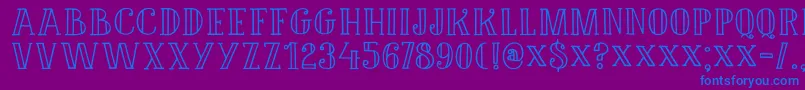 DK Douceur Font – Blue Fonts on Purple Background