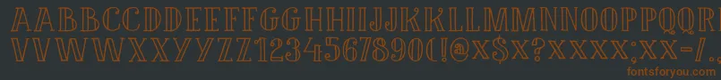 Шрифт DK Douceur – коричневые шрифты на чёрном фоне