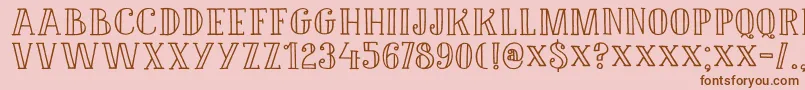 DK Douceur Font – Brown Fonts on Pink Background