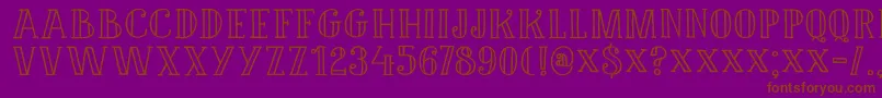 DK Douceur Font – Brown Fonts on Purple Background