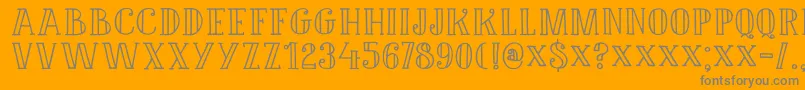 DK Douceur Font – Gray Fonts on Orange Background