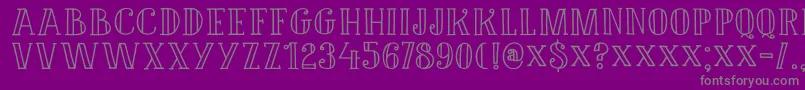 DK Douceur Font – Gray Fonts on Purple Background