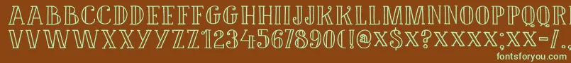 DK Douceur Font – Green Fonts on Brown Background