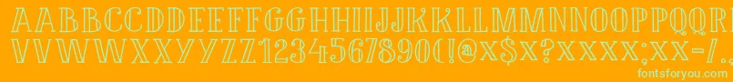 DK Douceur Font – Green Fonts on Orange Background