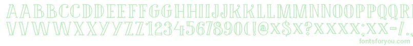 DK Douceur Font – Green Fonts on White Background