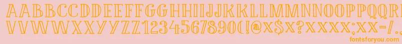 DK Douceur Font – Orange Fonts on Pink Background