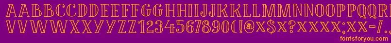 DK Douceur Font – Orange Fonts on Purple Background
