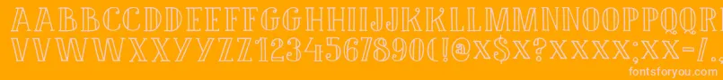 DK Douceur Font – Pink Fonts on Orange Background