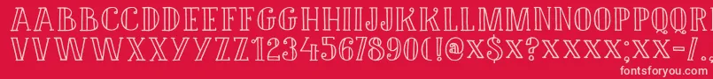 DK Douceur Font – Pink Fonts on Red Background