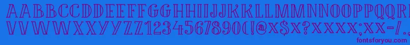 DK Douceur Font – Purple Fonts on Blue Background