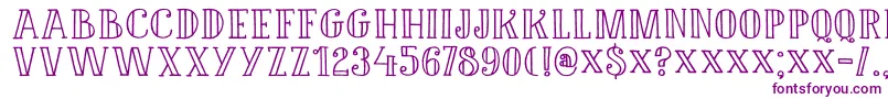 DK Douceur Font – Purple Fonts on White Background