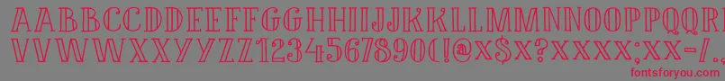 DK Douceur Font – Red Fonts on Gray Background