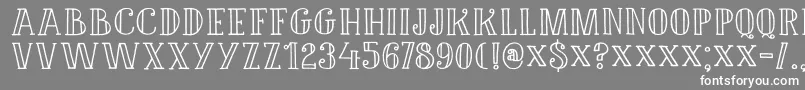 フォントDK Douceur – 灰色の背景に白い文字