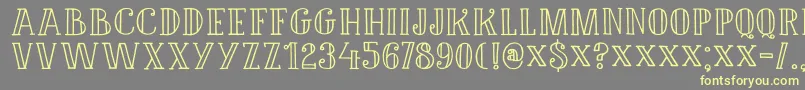 DK Douceur Font – Yellow Fonts on Gray Background