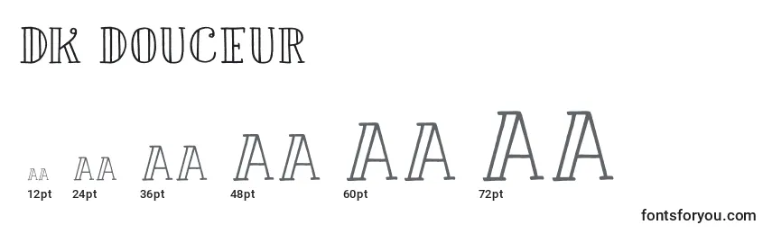 Размеры шрифта DK Douceur
