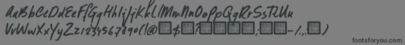 DK Formosa-Schriftart – Schwarze Schriften auf grauem Hintergrund