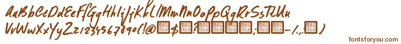 Шрифт DK Formosa – коричневые шрифты на белом фоне