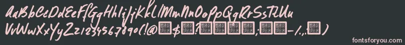 DK Formosa-Schriftart – Rosa Schriften auf schwarzem Hintergrund