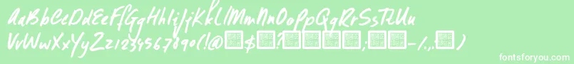 DK Formosa Font – White Fonts on Green Background