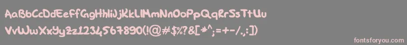 DK Hand Font – Pink Fonts on Gray Background
