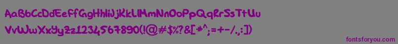Шрифт DK Hand – фиолетовые шрифты на сером фоне