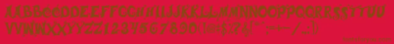 Musicals Font – Brown Fonts on Red Background
