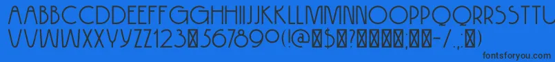 DK Hokitika Font – Black Fonts on Blue Background