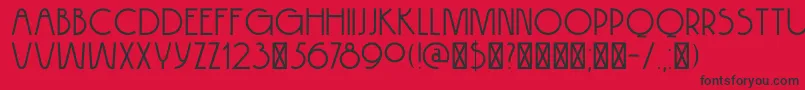 DK Hokitika Font – Black Fonts on Red Background