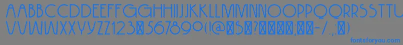 DK Hokitika Font – Blue Fonts on Gray Background