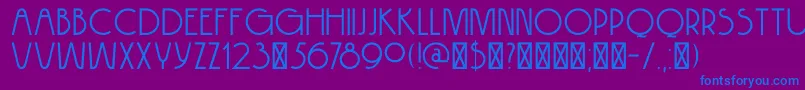 DK Hokitika Font – Blue Fonts on Purple Background