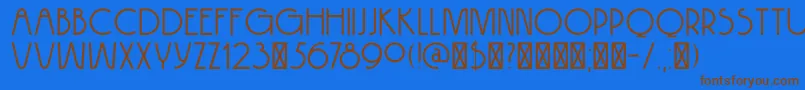 DK Hokitika Font – Brown Fonts on Blue Background