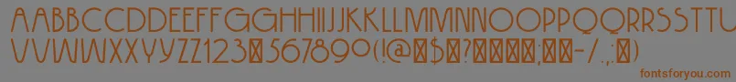 DK Hokitika Font – Brown Fonts on Gray Background