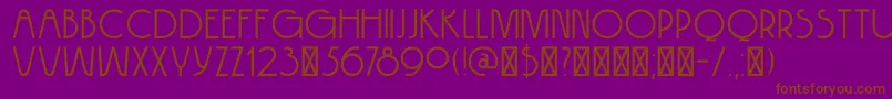 DK Hokitika Font – Brown Fonts on Purple Background