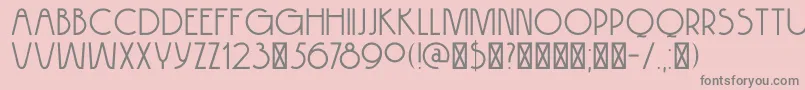 DK Hokitika Font – Gray Fonts on Pink Background