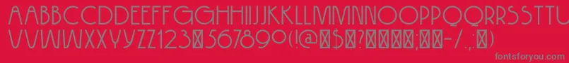 DK Hokitika Font – Gray Fonts on Red Background