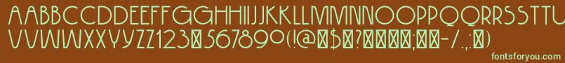 DK Hokitika Font – Green Fonts on Brown Background