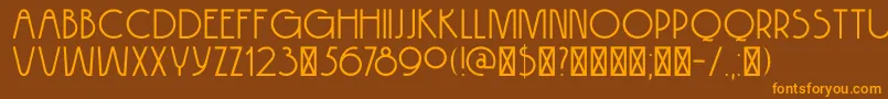 DK Hokitika Font – Orange Fonts on Brown Background